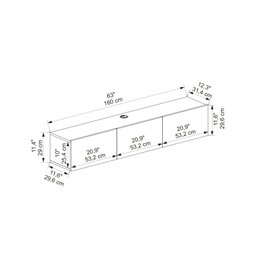 Hanah Home Soporte para televisor Negro